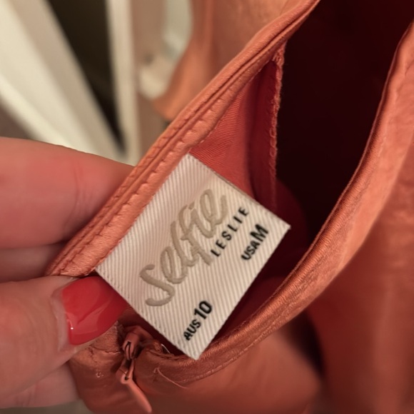 NWOT Coral Satin Romper - Picture 4 of 4